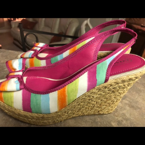 Never Worn Coach Grace Watercolor Wedges - Picture 3 of 5